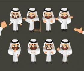 Arab man cartoon vector