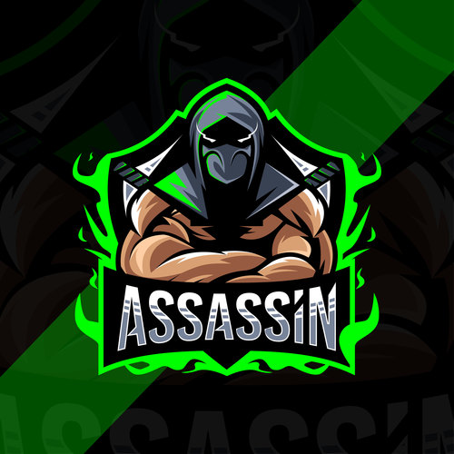 Assassin esport logo vector