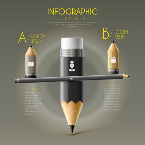 Balance education infographic options vector