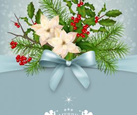 Beautiful Christmas greeting card vector