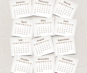Beige 2021 calendar vector