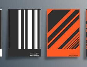 Black and orange poster design vector