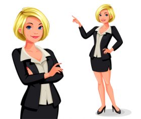 Blond woman vector