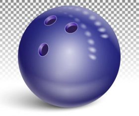 Blue bowling vector