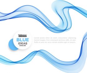 Blue flowing abstract background vector