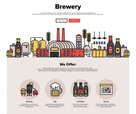 Brewery flat graphic concept vector