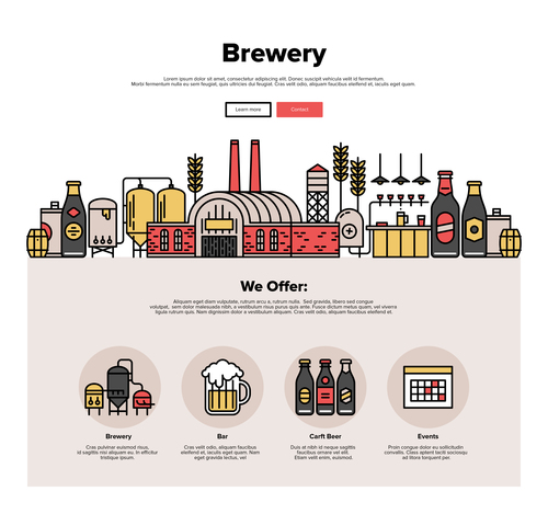 Brewery flat graphic concept vector