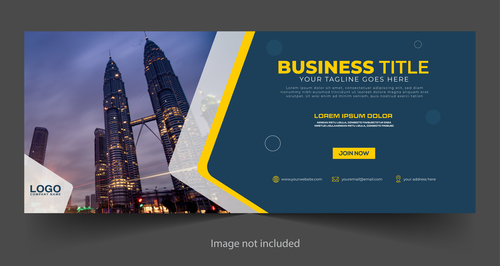 Bright Petronas Twin Towers Business Template Vector