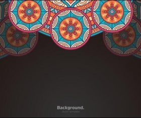 Bright round lace mandala vector