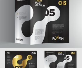 Brochure number golden black vector