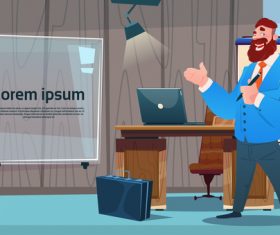 Business manager cartoon vector