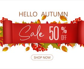 Business promotion autumn poster vector