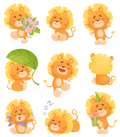 Cartoon lion vector