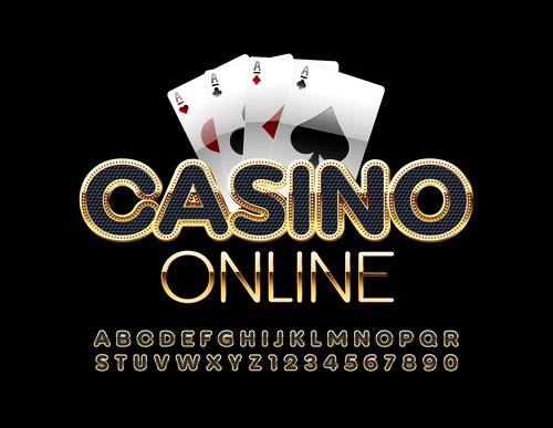 Casino letters numbers vector