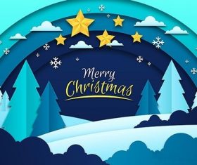 Christmas background paper style