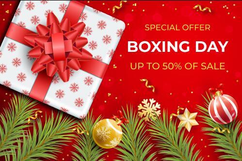 Christmas business promotion flyer vector