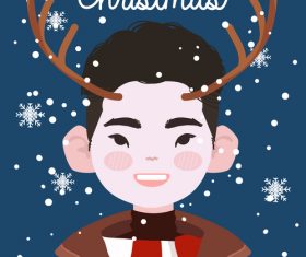 Christmas character decoration cartoon vector