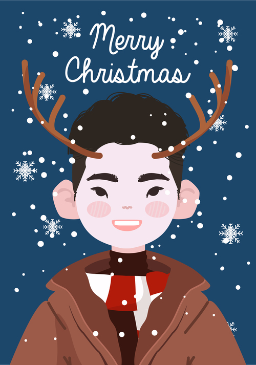 Christmas character decoration cartoon vector