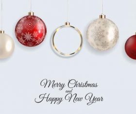 Christmas decoration hanging ball vector