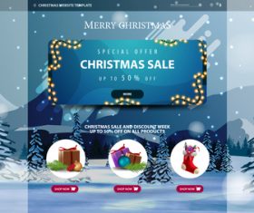 Christmas gift Special offer flyer vector