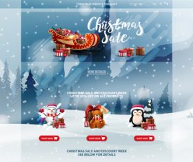 Christmas limited time promotion flyer vector