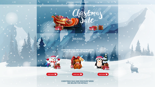 Christmas limited time promotion flyer vector
