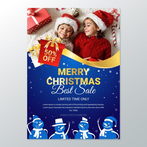 Christmas poster for sales with photo