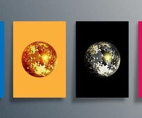 Color earth poster design vector