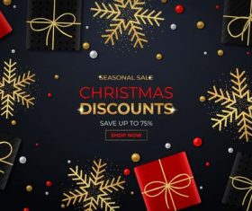 Come rush to buy Christmas sale flyer vector