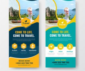 Come to life come to travel flyer vector