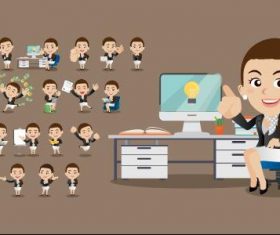 Comic character female CEO vector