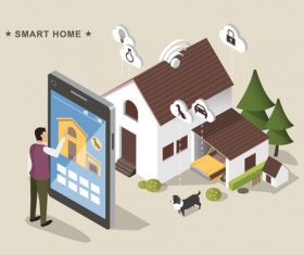 Concept smart home vector