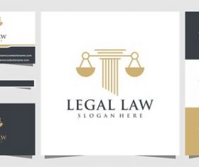 Cover logo design Legal law vector