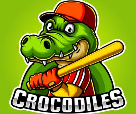 Crocodiles sports icon vector