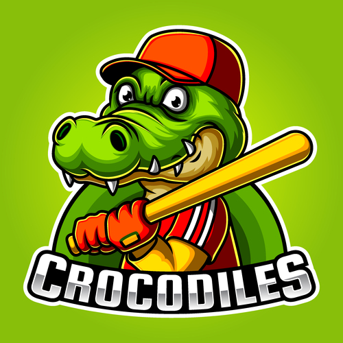 Crocodiles sports icon vector