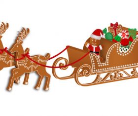 Cute Christmas gingerbreads pattern vector