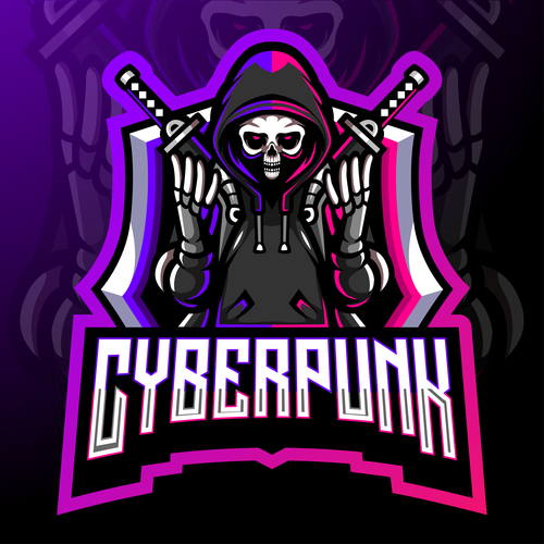 Cyberpunk esport icon vector