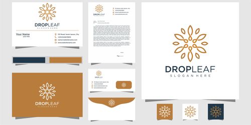 DROPLEAF logo design vector