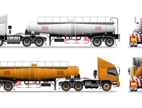 Dangerous chemical transport vehicle vector