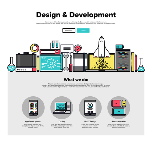 Design development flat graphic concept vector