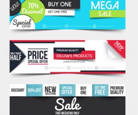 Discount banner vector