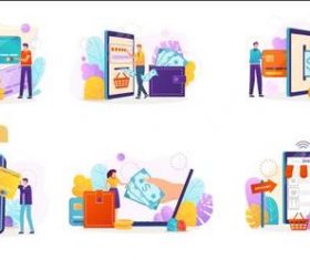 E-banking illustration vector