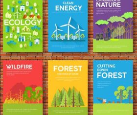 Ecology flyer vector