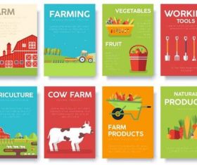 Farming flyer vector