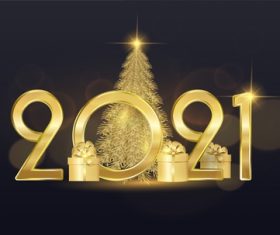 Festive design inscription 2021 New Years illustrations vector