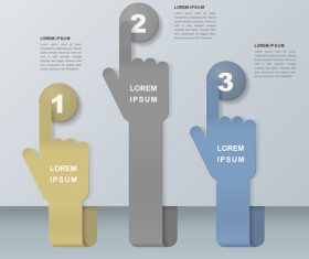 Finger symbol information background vector