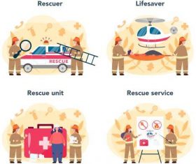 Fireman cartoon illustration vector