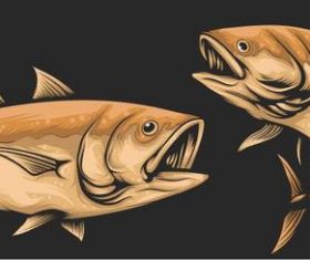 Fish hand drawn illustration vector