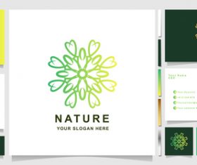 Flower cover company logo design vector