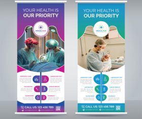 For your health medical flyer vector